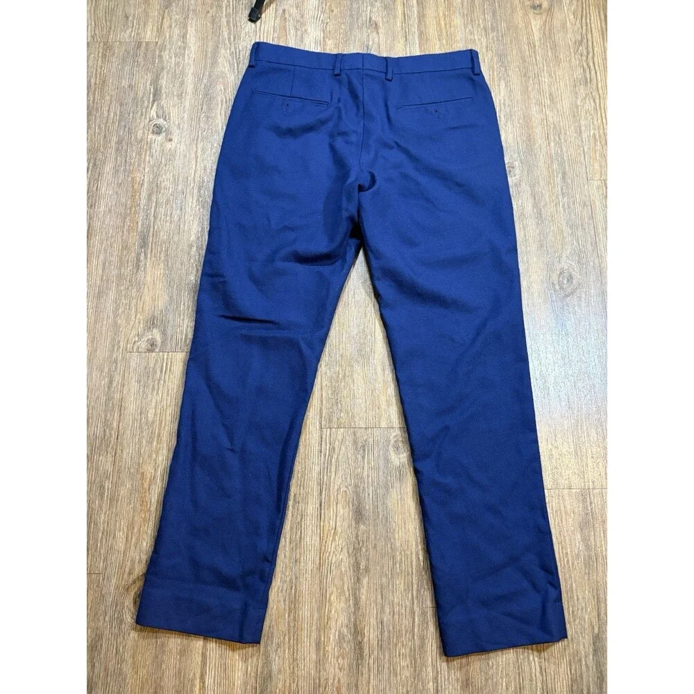 J. Crew Mens Bowery Wool Dress Pants Size 31x30 Dark Blue Career Classic Stylish